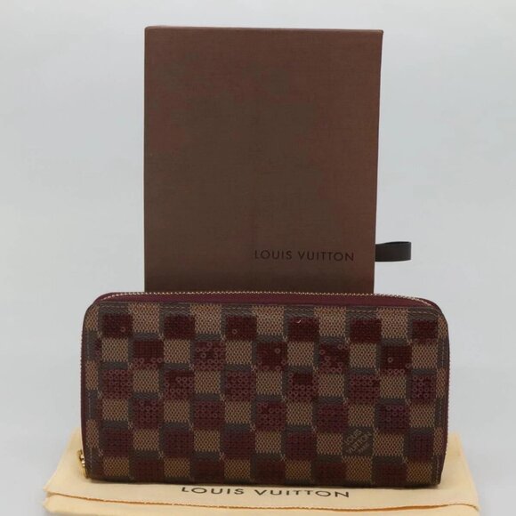 LOUIS VUITTON Damie Payette Zippy Wallet Long Wallet Red - Picture 11 of 16
